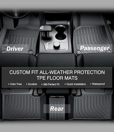 Landrol Car Floor Mats Replacement for Honda Civic Sedan & Sedan Si 2012-2015 (Not for Coupe) Heavy Duty Liner Custom Fit All Weather Protection Carpets Coverage Waterproof Durable Odorless thumbnail 2
