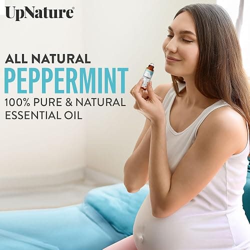UpNature Peppermint Essential Oil Roll On - Natural Nausea Morning Sickness Relief for Pregnant Women - Pregnancy Must Haves Rollerball Roller thumbnail 2