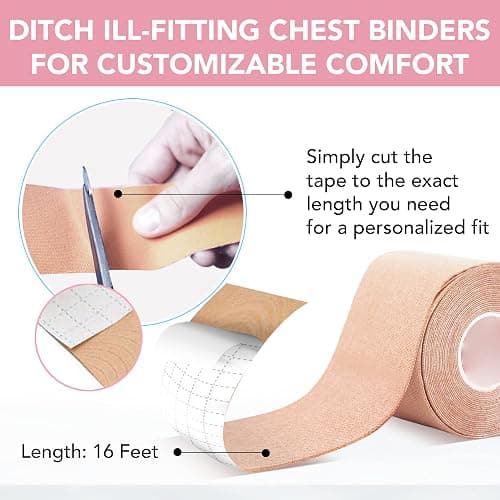 TransGenX Tape - Best Trans FTM Binder for Chest Binding While Transitioning thumbnail 4