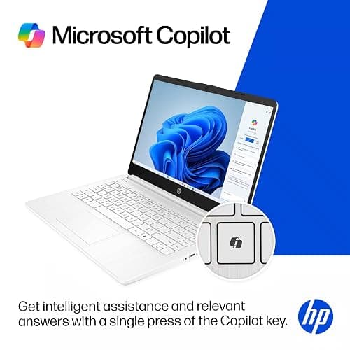 HP 14" Laptop Thin and Light for 2026 Student Business with Office Suite, Copilot AI, Intel CPU Up to 2.8GHz, 8GB RAM, 628GB Storage (128GB SSD+500GB Ext), WiFi 6, Win 11 Pro, MarxsolAccessory, White thumbnail 6