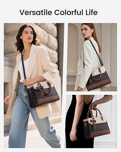 LOVEVOOK Purses for Women,Leather Tote Purse and Handbags,Satchel Shoulder Crossbody Top Handle Bags with Zipper thumbnail 2