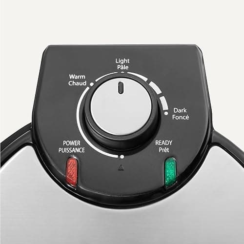 Amazon Basics Belgian Waffle Maker with Round 8-inch Ceramic Non-Stick Plate, Browning Control, Black thumbnail 5