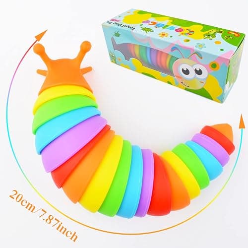 Cevioce Fidget Slug Toy, Sensory Slug Fidget Toy for Kids & Adults, 1 PC Cute Autism Sensory Toys for Autistic Children Great Birthday Gift for Girls Boys Toddlers Christmas Stocking Stuffers for Kids thumbnail 3