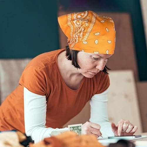 KUUQA Cowboy Bandana Paisley Bandanas Paisley Print Head Wrap Scarf (36 Pack) thumbnail 3
