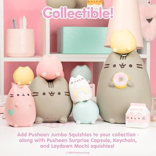 Hamee Pusheen Cat Slow Rising Cute Jumbo Squishy Toy (Bread Scented, 6.3 inch) [Birthday Gift Bags, Party Favors, Gift Basket Filler, Stress Relief Toys] - Pusheen with Donut thumbnail 7