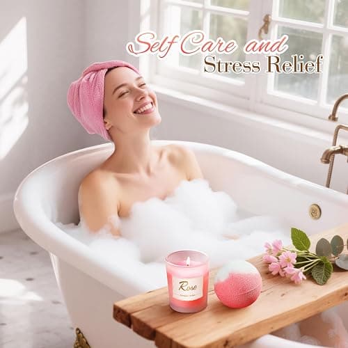 Birthday Gifts for Women, Mom, Unique Pink Spa Relaxation Baskets Set | Christmas, Mothers Day, Valentines Day Gift for Her, Girlfriend, Grandma, Wife, Coworker, Sister, Friend, Sister, Self Care thumbnail 3
