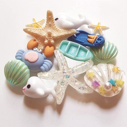 CAKOLINK 12 PCS Shoe Charms for Girls, Cute Starfish Seashell Shoe Decoration Charms for Women, PVC Girly Bling Shoe Charms for Clog Sandals thumbnail 6