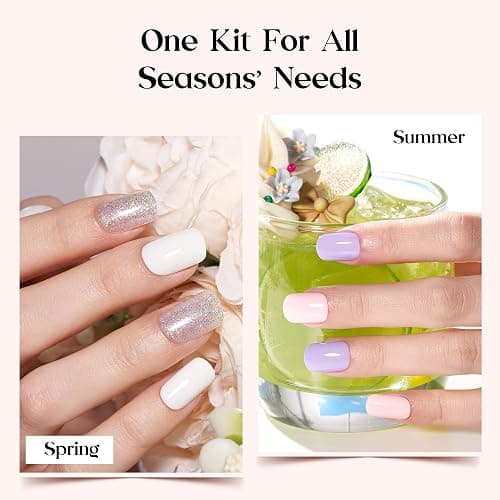Beetles Press On Nails Kit - Bubble Pop | 720Pcs 24 Colors Short Square Press On Nails | 15 Sizes French Glossy Glitter With Nail Glue & Nail Tabs Stickers, Fake Nails Kit Art For Women thumbnail 4