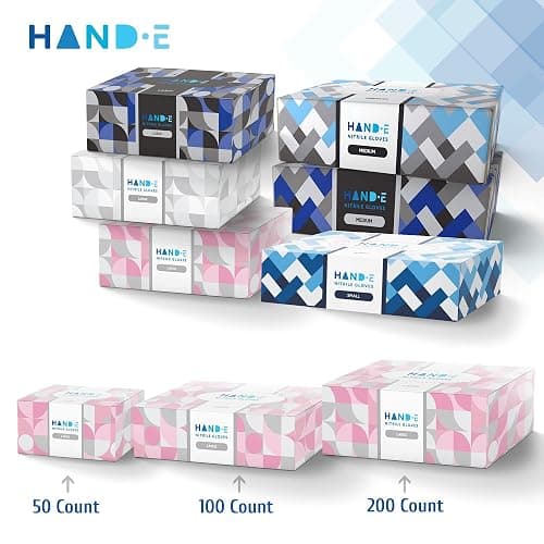 Hand-E Touch Pink Nitrile Disposable Gloves - Esthetician, Nail Tech, Hair Dye & Stylist, Cleaning Gloves thumbnail 7