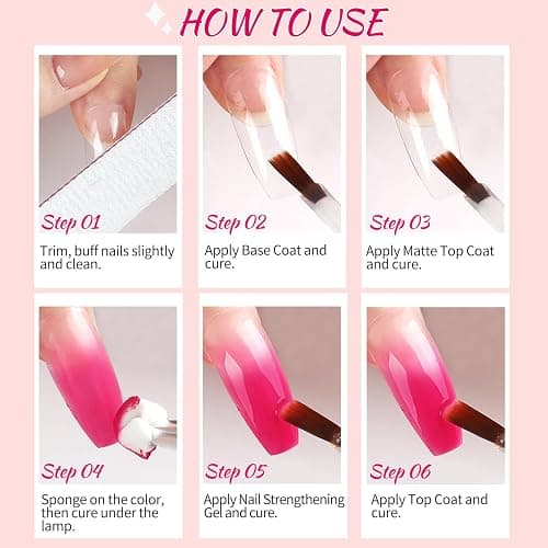AOBOO 24 Well Mini Ombre Gel Nail Polish Kit - 24 Color Travel Size Soak Off UV LED Gel Polish Set with High Pigment for Gradient & Sponge Effect - Portable DIY Manicure Art Tool thumbnail 6