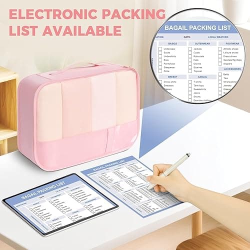 BAGAIL 9 Set Packing Cubes Luggage Packing Organizers for Travel Accessories thumbnail 4