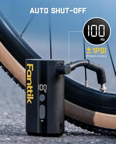 Fanttik X9 Ace Mini Bike Pump, 32s Fast Inflate Bike Pump with Gauge, 150PSI Electric Air Pump with Presta and Schrader Valve, Suitable for Mountain Bike, Road Bike, Electric Bike, MTB thumbnail 5