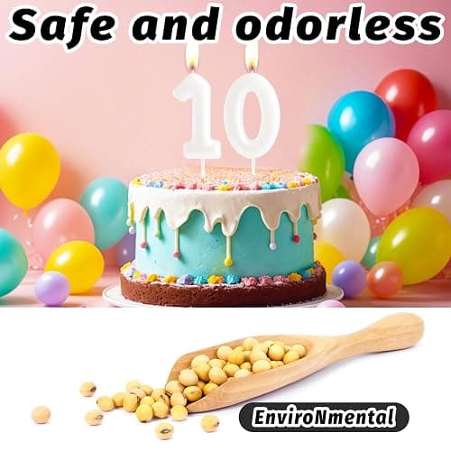 Hongplus Macaron White Number 16 Birthday Candle - Happy 16th Birthday Cakes Topper Decorations For Girls Women Pastel Sweet 16 Party thumbnail 6
