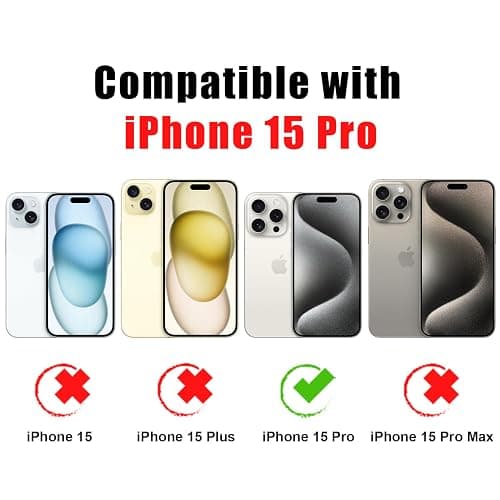 Compatible for iPhone 15 Pro Case, Black Small Leopard Cute Cheetah Pattern Design for Women Girls, Soft TPU Slim Profile, Anti-Slip Shockproof Protective Girly Case for iPhone 15 Pro thumbnail 2