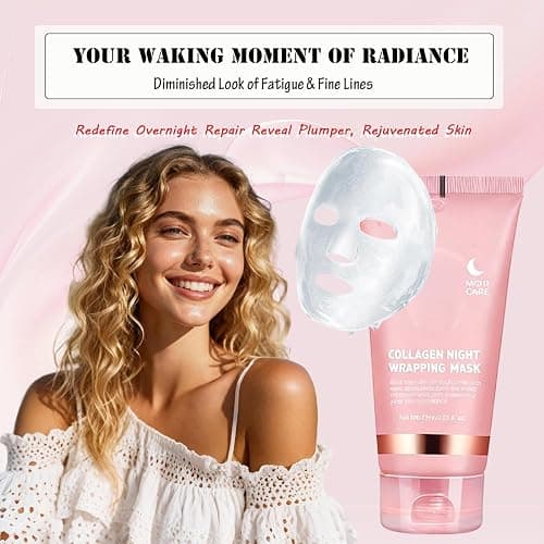 DaiLaiFu Collagen Night Wrapping Mask (2.54 fl oz), Peel-off Night Mask With Applicator, Deeply Nourish &Moisturize & Firm Skin,Natural Ingredients Gentle On Skin thumbnail 2