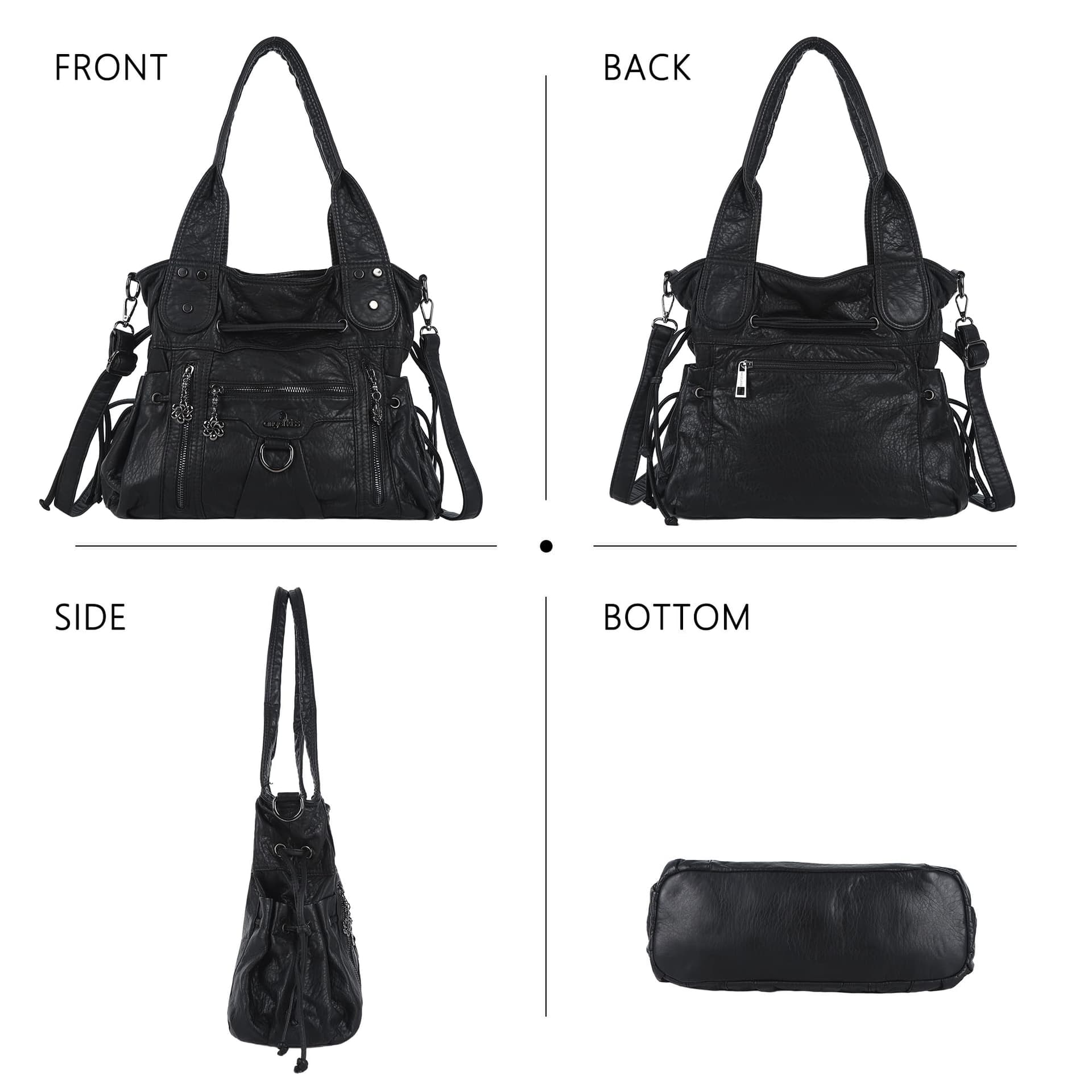 Angel Kiss Hobo Bags for Women Fashion Shoulder Bag Ladies Purses and Handbags Roomy Tote Bags Purse with Crossbody Strap thumbnail 7