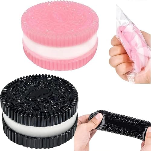 Dreamplay Taba Squishy Fidget Toys, 2 PCS Cookie Taba Squeeze Sensory Fidget Toys Gifts for Autism Person - Image 1