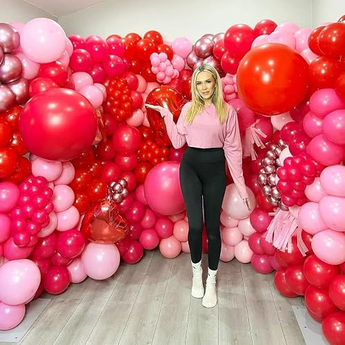 Bezente Red Balloons Latex Party Balloons - 100 Pack 12 inch Round Helium Red Balloons for Christmas New Years Casino Theme Wedding Birthday Patriotic Party Decorations thumbnail 8