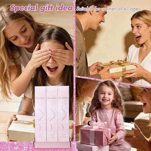 Plenday Hot Pink Hair Tinsel Clip In,18Pcs 24 Inch Fairy Hair Accessories | Beginners Friendly,Heat Resistant,Glitter Hair,Back to School Birthday Stage Party, Gift Festival,Cosplay,Women/Girls/Teen thumbnail 5