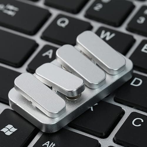 Metal Fidget Slider EDC Fidget Clicker Fidget Toys Adults (Matte Silver) thumbnail 5