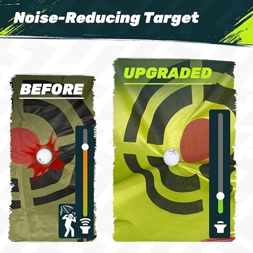 SAPLIZE Ultra-Stable Golf Practice Net with Noise-Reducing Target Cloth, Hitting Mat, Tees, Balls and Sand bags thumbnail 3