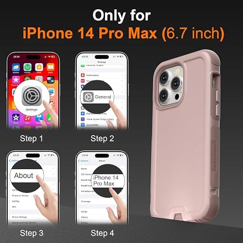 Follaroma for iPhone 14 Pro Max Case, Compatible with MagSafe, Heavy Duty Shockproof Protective Phone Case, Anti-Drop Protection, Dual Layer Magnetic Phone Cover for iPhone 14 Pro Max,6.7",Light Brown thumbnail 2