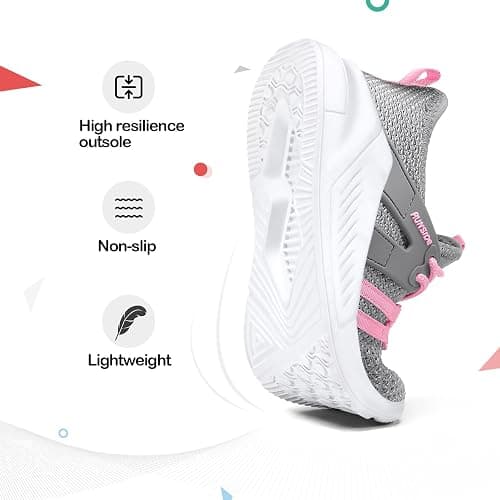 RUNSIDE Boys Girls Tennis Shoes Kids Lightweight Breathable Sneakers Lace-up Running Athletic Shoes for Toddler/Little Kid/Big Kid thumbnail 5