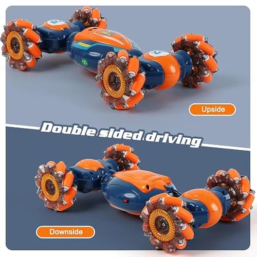 Gesture Sensing RC Stunt Car - Boys Girls Toys Age 6-8-12, 4WD Hand Controlled Remote Control Twist Car with Light & Music,Cool Birthday presents and Ideas Gifts for Kids Age 6 7 8 9 10 11 12 YearsOld thumbnail 5