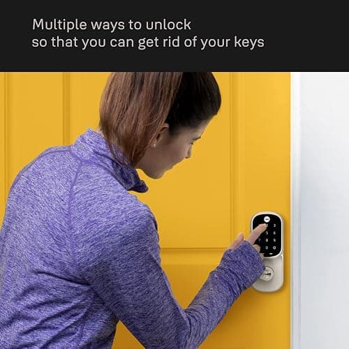 Yale Assure Lever, Keypad Door Lever (for Doors with no deadbolt) - Keyless Entry with pin Code Unlocking and one-Touch or Auto-Locking - Black Suede thumbnail 5