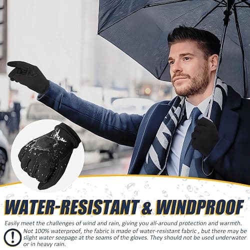 Pixel Panda Winter Gloves for Men Women Warm Touchscreen Gloves for Cold Weather for Cycling, Driving, Running, Hiking, Work thumbnail 4
