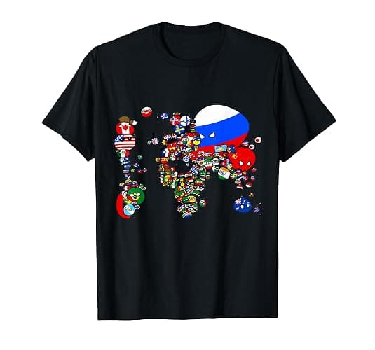 Countryballs Map of the World T-Shirt - Image 1