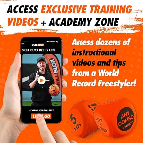 SKILL BLOX Football Keepy Up Training Dice (2 pcs) | Football Gifts for Boys & Girls 9-12 | Training Equipment, Teenage Boy Gifts for 8 9 10 11 12 Year Old | (KEEPY UP DICE) thumbnail 4