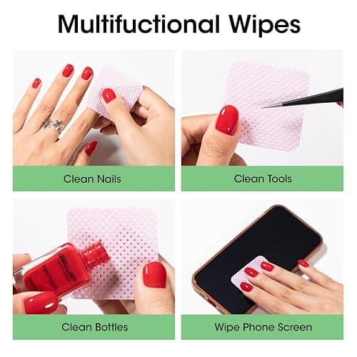 Gellen Nail Polish Remover with Lint Free Nail Wipes, 6.1 Fl.Oz Non Acetone Polish Remover Jasmine Scent, 200PCS Soft Non-Woven Nail Polish Remover Pads in One Kit for DIY at Home Salon Nail Supplies thumbnail 5