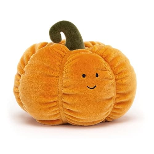 Jellycat Vivacious Vegetable Pumpkin Stuffed Plush, 6" - Fruit Plush Toy - Classic Children's Gift - Halloween Plush - Image 1