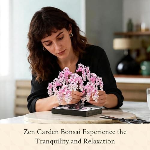 Wise Block Cherry Blossom Bonsai Building Set for Adults, Ages 18+, Pink Sakura Tree Artificial Plant for Home, Office or Bedroom Decor, Botanical Collection Gift for Birthdays & Holidays - 900PCS thumbnail 2