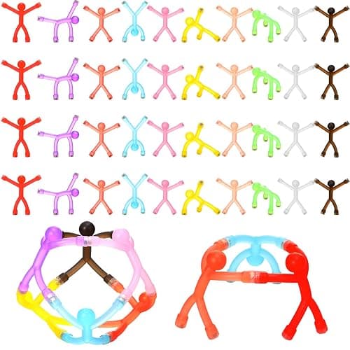60 Pieces Fridge Magnets Humanoid Cute Men Colorful Refrigerator Magnetic Toys for Kids Translucent Magnetic Magnets for Adults Lockers, Fridge, Office, Whiteboard Decoration - Image 1