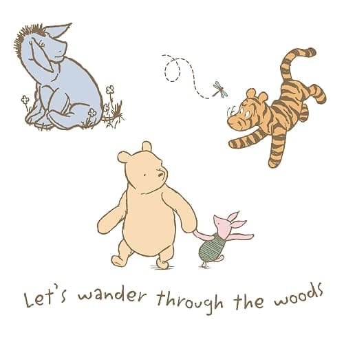 Lambs & Ivy Storytime Pooh Wall Decals - Beige, Animals, Disney, Bear - Image 1
