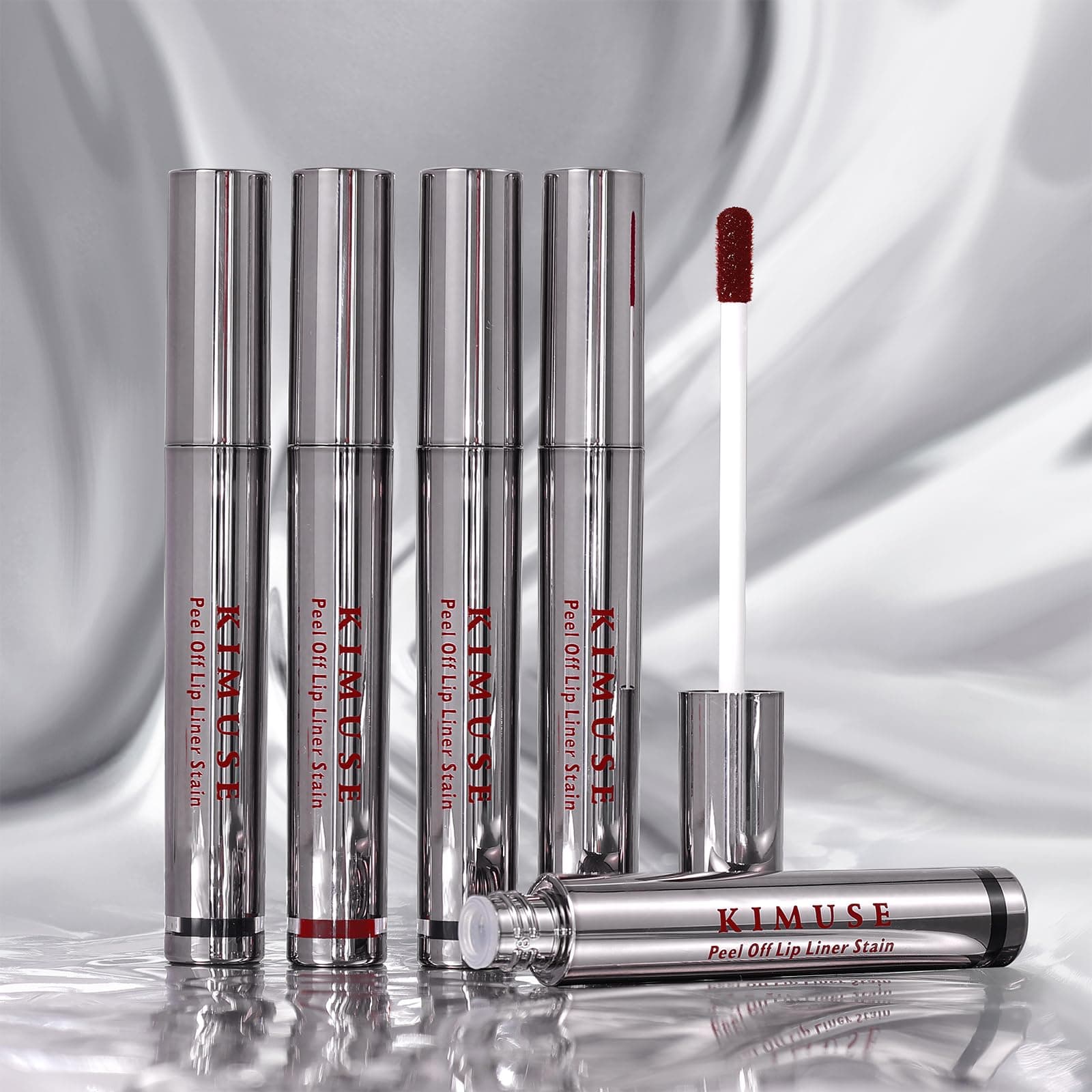 KIMUSE Peel Off Lip Liner Stain, Long Lasting Lip Tint Stain Peel Off, Waterproof, Transfer Proof, Highly Pigmented Color Tattoo Lip Tint Liner, Matte Finish (Nude pinky) thumbnail 9