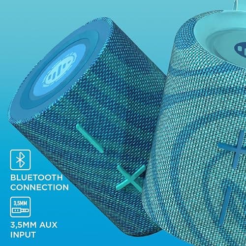 Stromberg - Twin 2-in-1 Mini Portable Bluetooth Speaker, 10W Power (5W per Speaker), 10-Hour Playtime, Sky Blue and Blue thumbnail 4