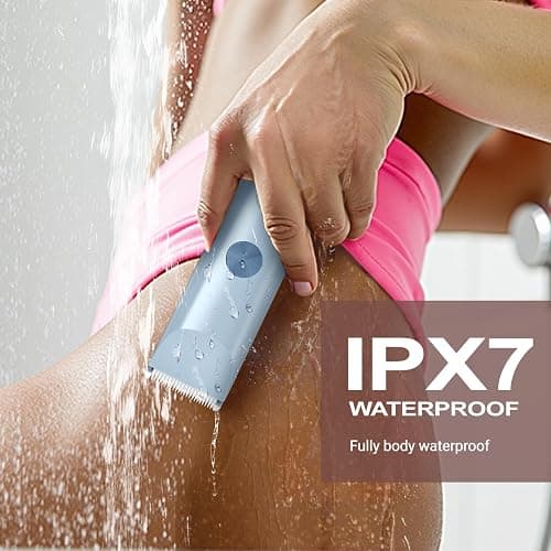 Bikini Trimmer for Women Electric Razors for Women Women's Electric Razor 2 in 1 Shaver Pubic Hair Trimmer Ipx7 Waterproof Wet Dry Use Bikini Shaver for Ladies Pubic,Legs,Face,Underarms(Blue) thumbnail 6