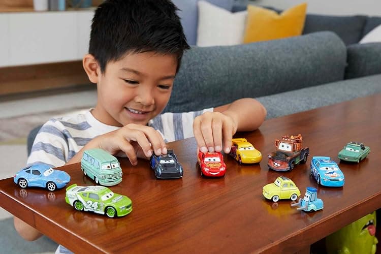 Mattel Disney and Pixar Cars Set of 10 Die-Cast Mini Racers Vehicles, Collectible Set of 1:55 Scale Toy Cars Inspired by Movies thumbnail 3