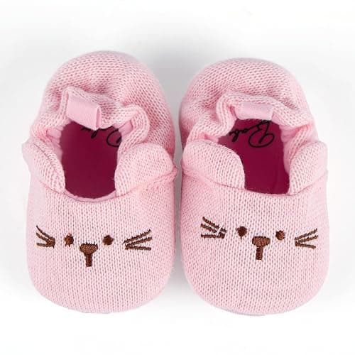 BABESIDE Baby Doll Shoes for 20-26 Inch Dolls, Reborn Baby Doll Shoes with Cute Paw Patterns fit Realistic Baby Doll Girls, Only Pink Reborn Dolls Shoes - Image 1