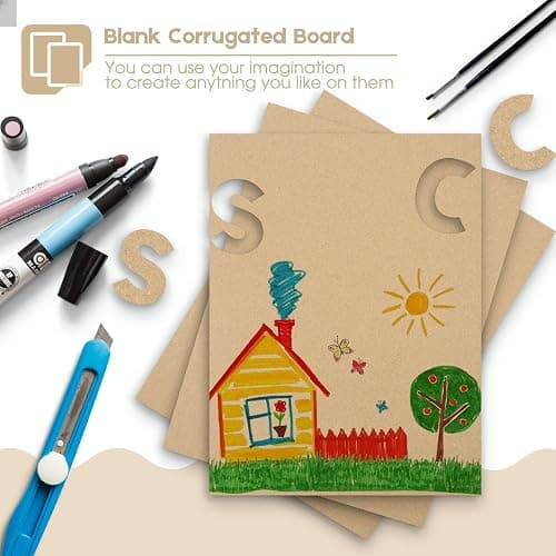 Golden State Art, 10 pack 9x12 Corrugated Cardboard Sheets Cardboard Inserts Flat Cardboard Layer Pads for Packing, Mailing or Art Crafts (1/8" Thick, Brown) thumbnail 6
