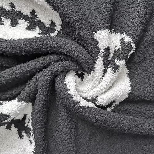 Cozy Baseball Pattern Blanket Perfect Reversible Lightweight Bedding for Adults, Soft, Warm, and Plush Ball Sports Blanket Great for Bed Sofa, Black, 50"x60" thumbnail 6