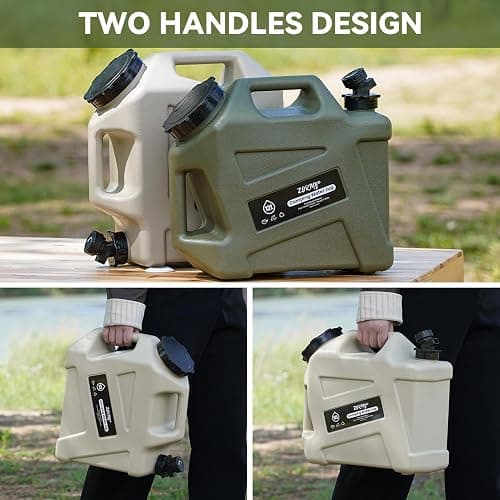 ZORMY 3.2 Gallon Camping Water Container with Faucet, Camping Water Jug, Portable Water Storage Container, BPA Free, Large Emergency Water Storage for Camping, Vehicle, Car thumbnail 5