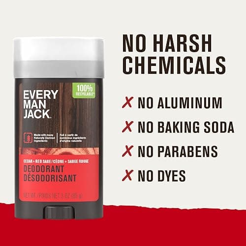 Every Man Jack Cedar + Red Sage Men’s Deodorant - Stay Fresh with Aluminum Free Deodorant For all Skin Types - Odor Crushing, Long Lasting, with Naturally Derived Ingredients - 3oz (2 Pack) thumbnail 7