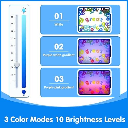 Odoorgames Young Explorers Light Table – Light Up Table for Toddlers, Light Box for Home & Classroom Learning Activities - Cyan thumbnail 4