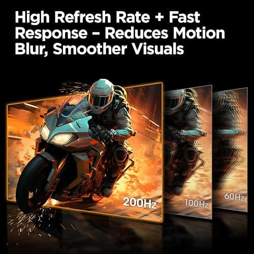 KOORUI 24" Gaming Monitor, 200Hz 1ms Fast IPS, FHD HDR400 Display, 90% DCI-P3 Color Gamut, Adaptive Sync, Ultra Slim Frame, VESA Mountable, HDMI 2.0, DP 1.4, G2411P thumbnail 2