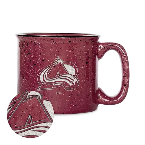 Rico Industries NHL Hockey Speckle 12oz Laser Engraved Campfire Mug - Image 1