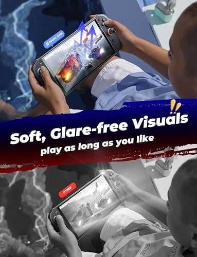 MAGIC JOHN for Nintendo Switch 2 Eye Protection Screen Protector 7.9'' 2025, Anti-Glare, Blue Light Filter, HD Clear, Automatic Dust Removal, 9H Tempered Glass, Compatible with Switch Console, 2 Pack thumbnail 4